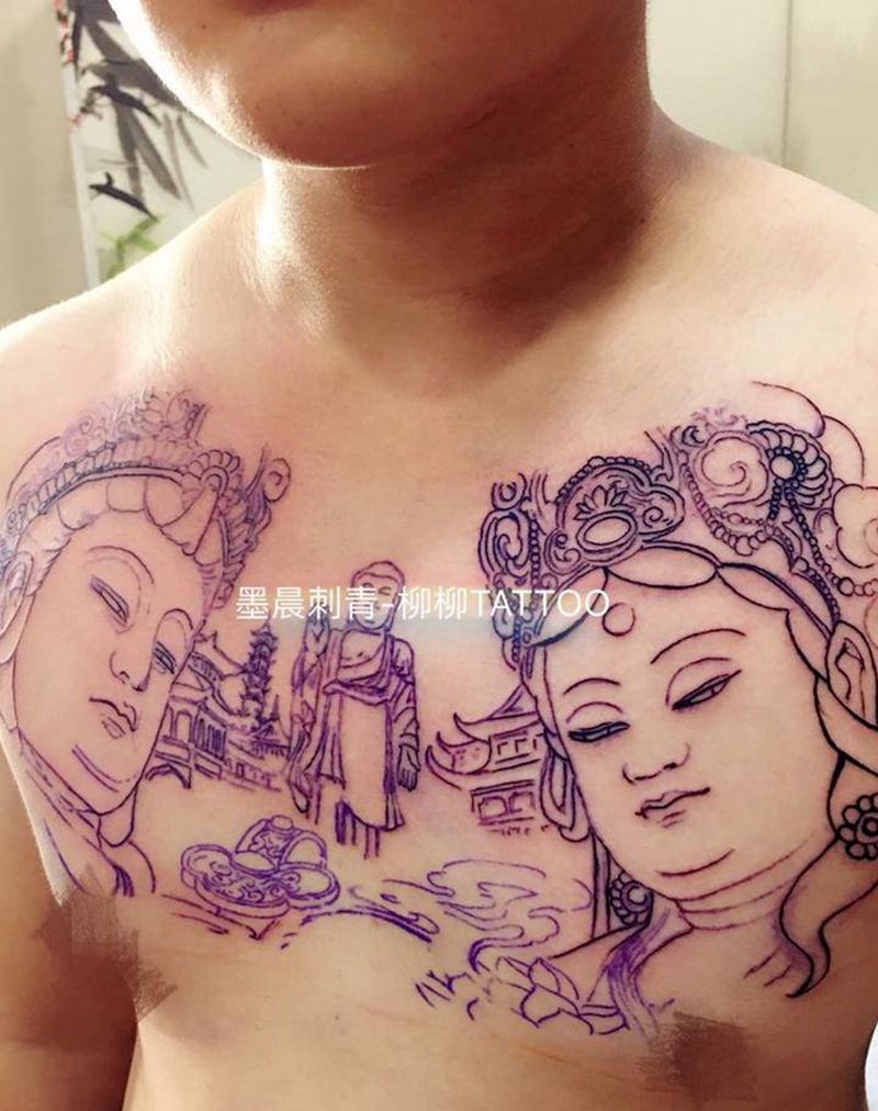 菩萨纹身图片