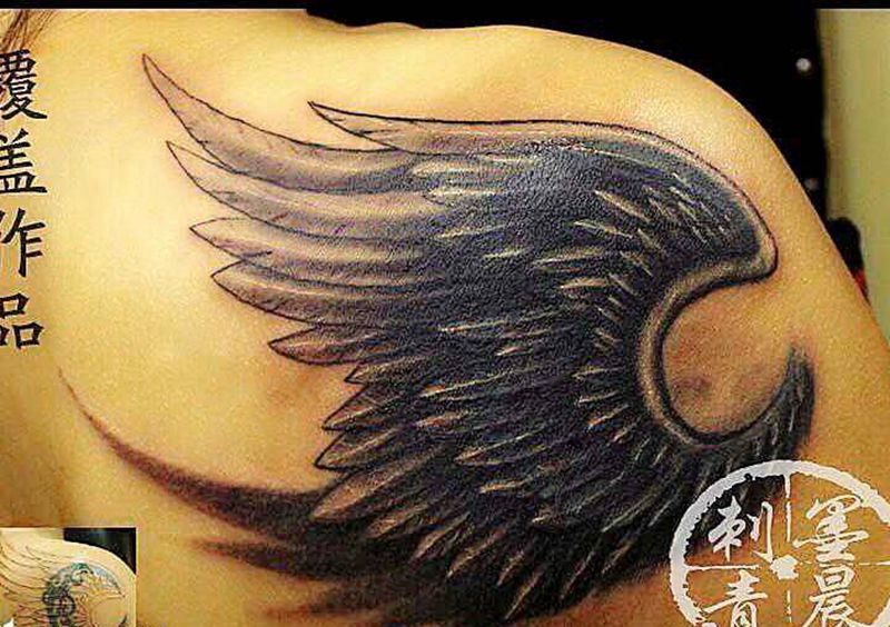 旧纹身覆盖纹身图片