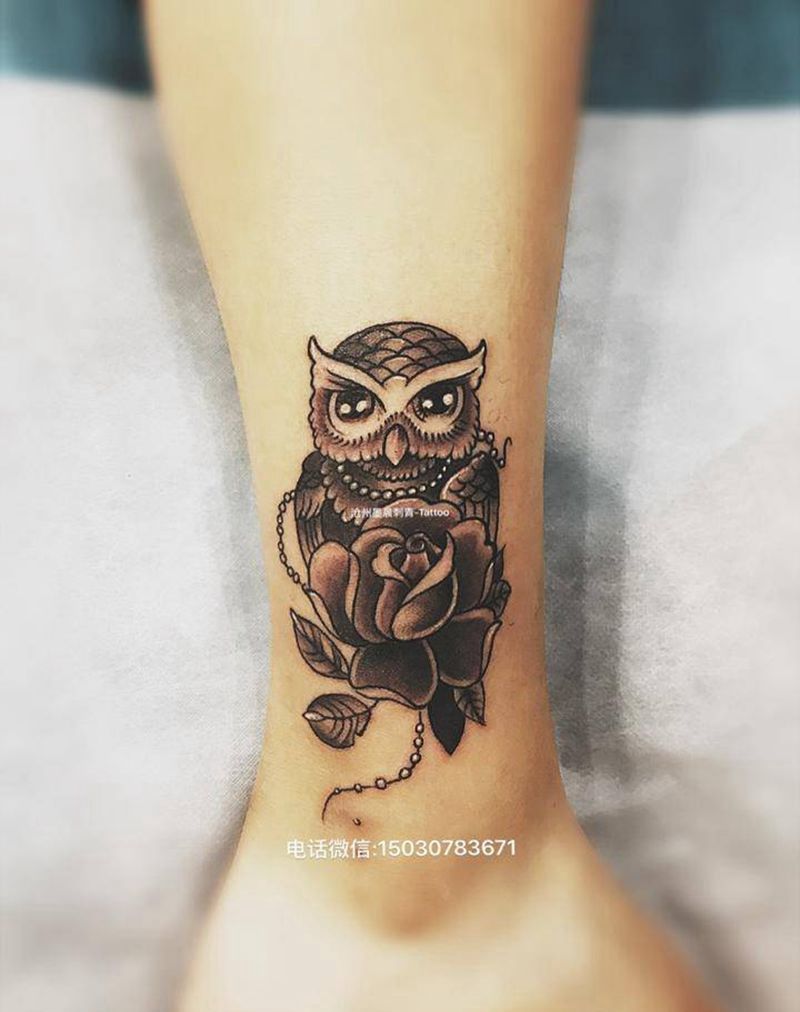 猫头鹰纹身图片