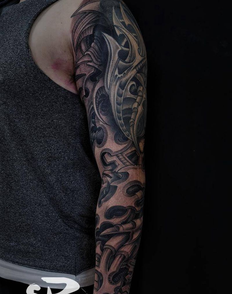 花臂纹身图片_手臂纹身图案