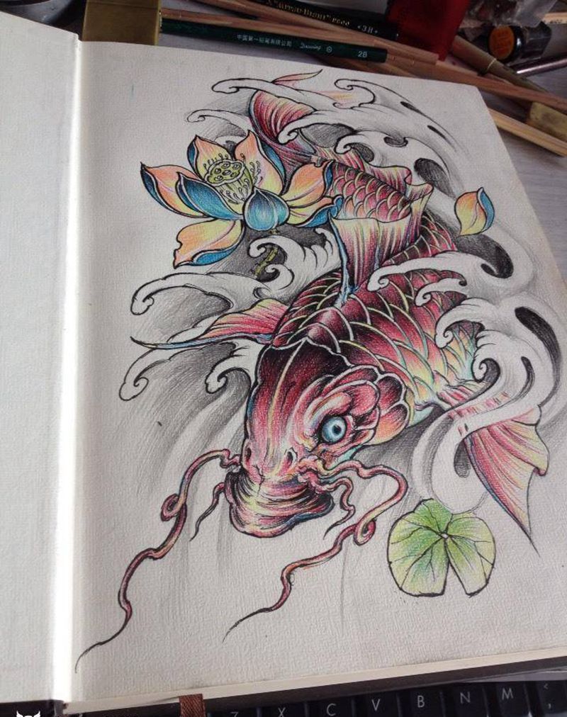 原创手稿纹身图片_手稿传统动物纹身图案