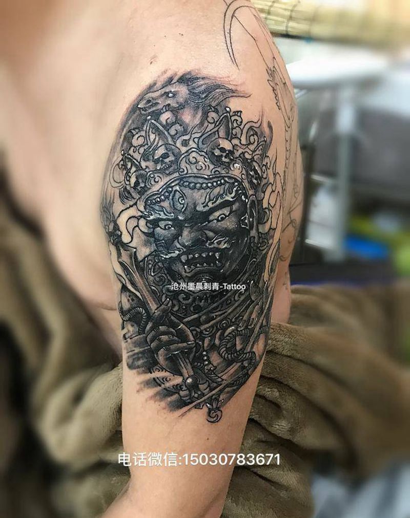 大黑天覆盖纹身图片