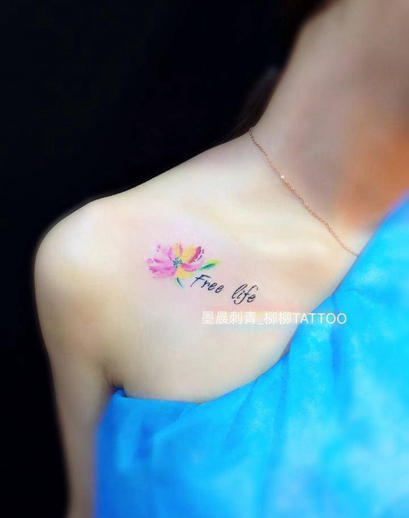 锁骨纹身纹身图片