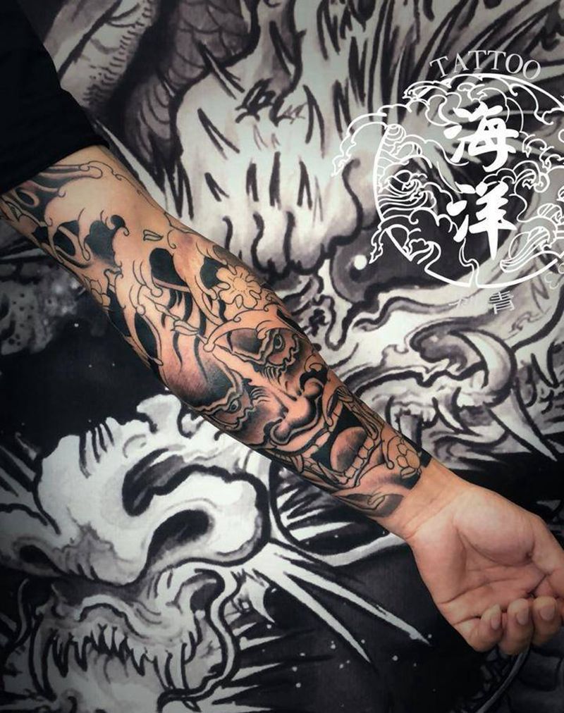 般若 荷花纹身图片