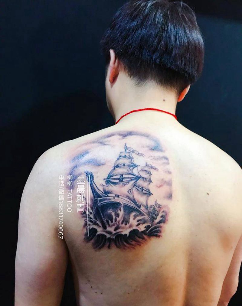 一帆风顺纹身图片