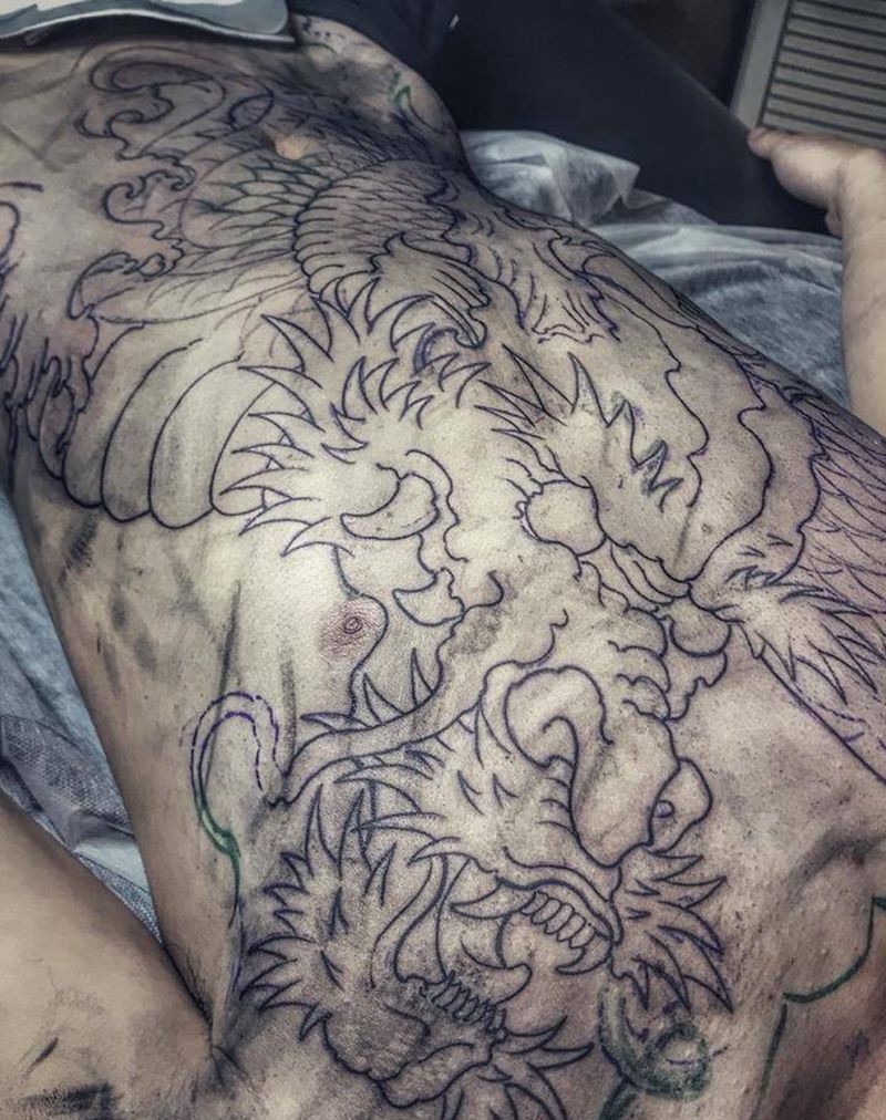 传统龙纹身图片