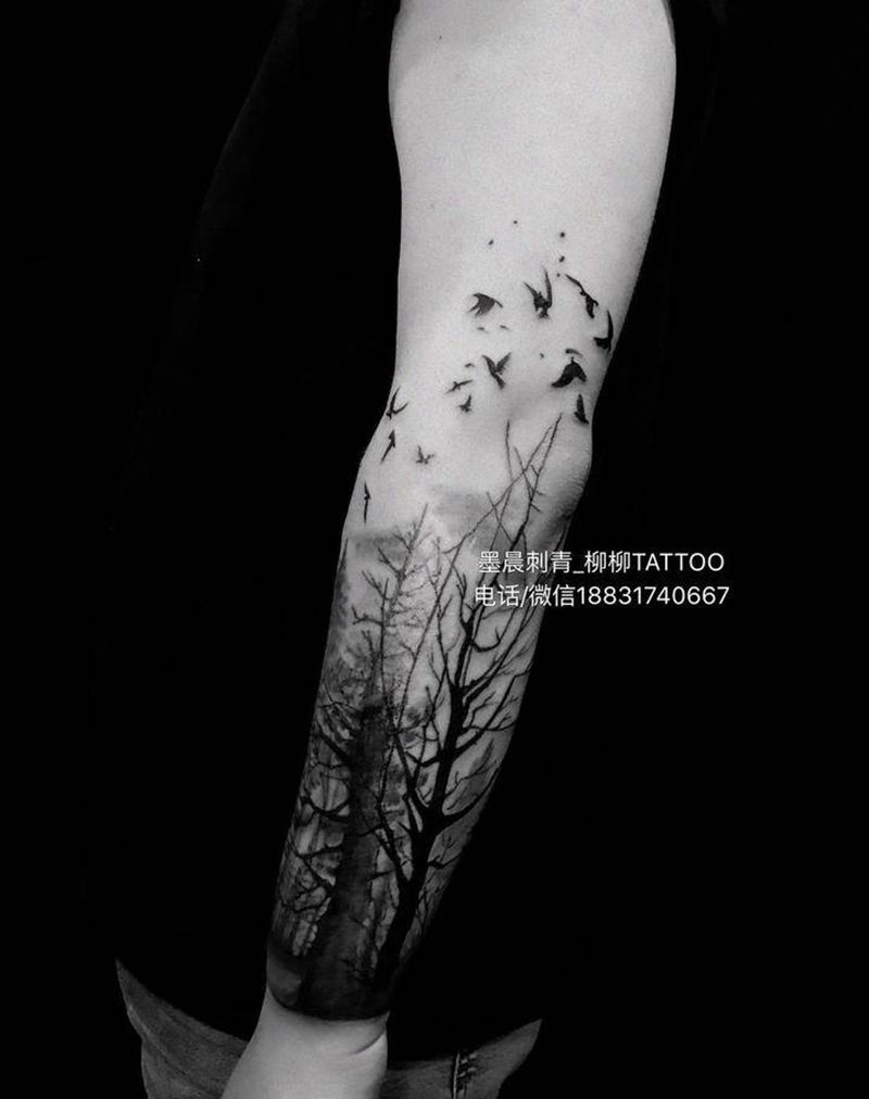 森林纹身图片
