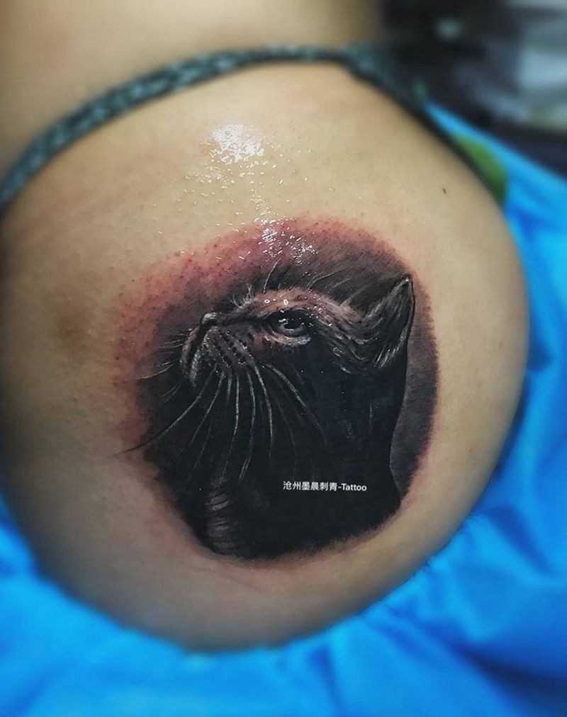小猫纹身图片