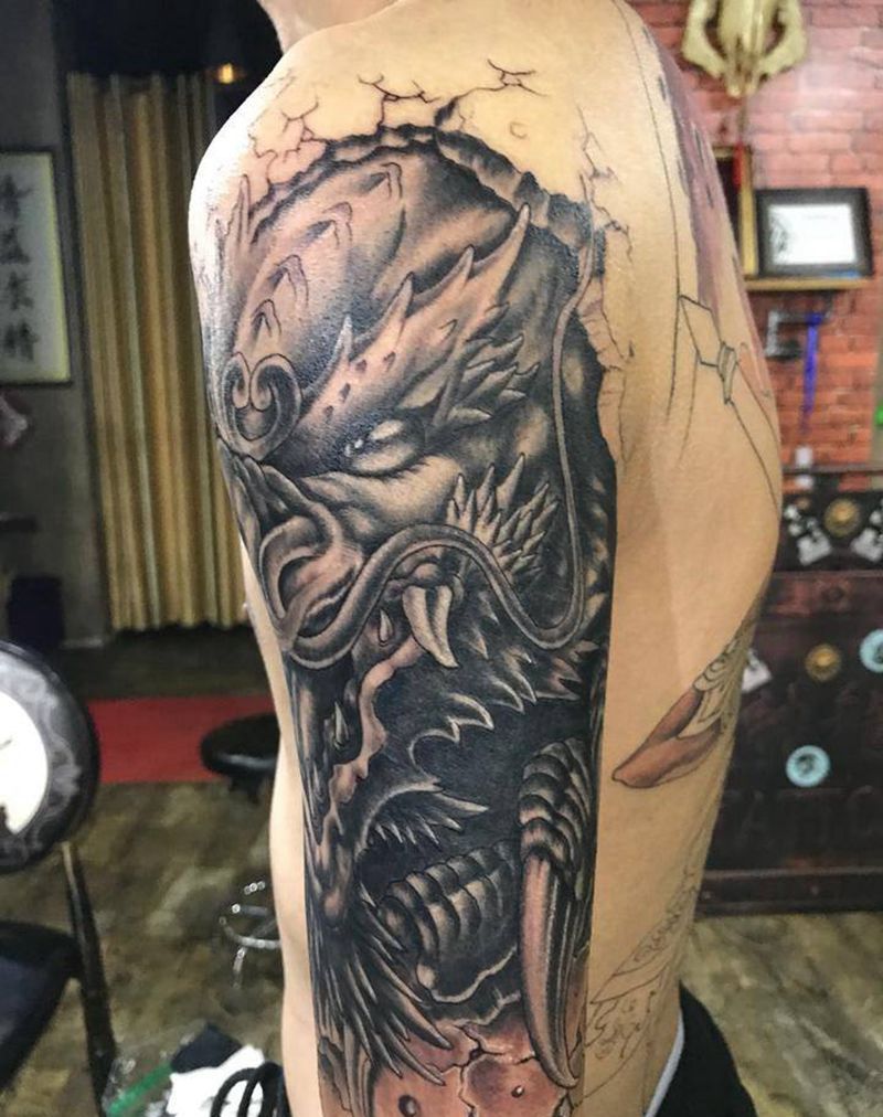 未完成纹身图片