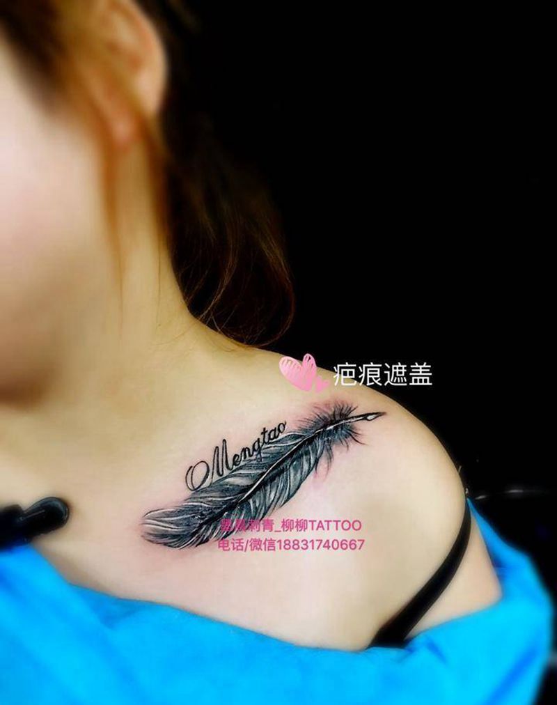 羽毛纹身图片