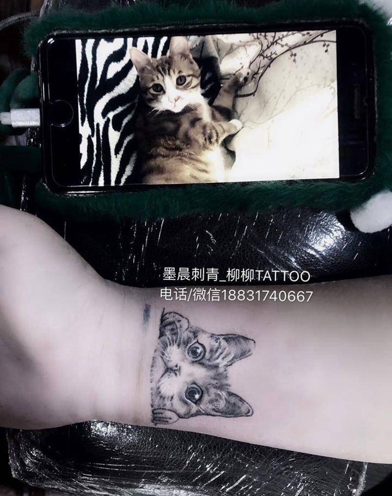 小猫纹身图片