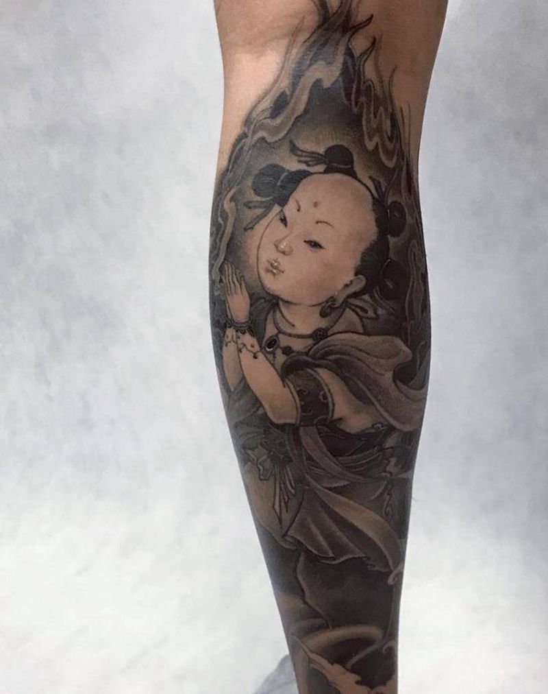 童子纹身图片
