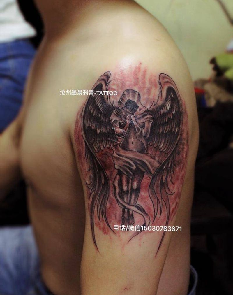 疤痕遮盖纹身图片