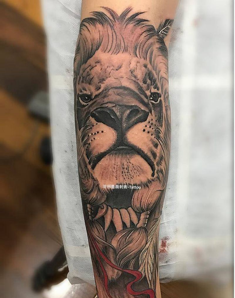 加勒比海盗狮纹身图片