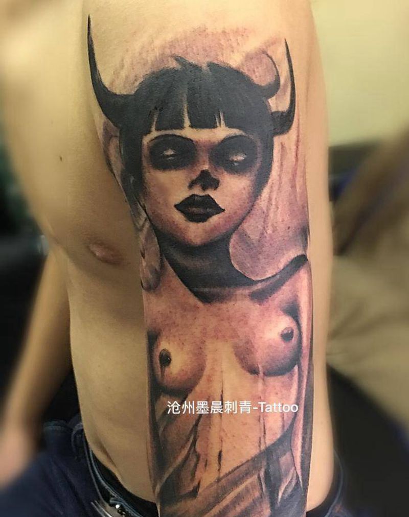 暗黑风格纹身图片