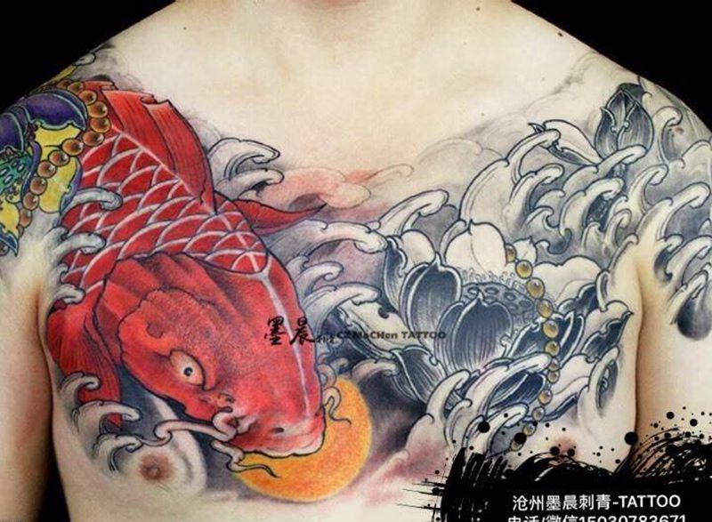 原创设计花胸纹身图片