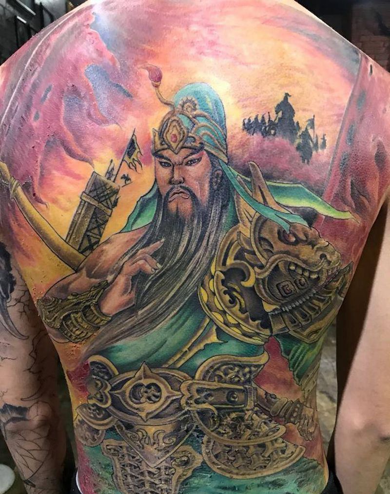 关羽纹身图片
