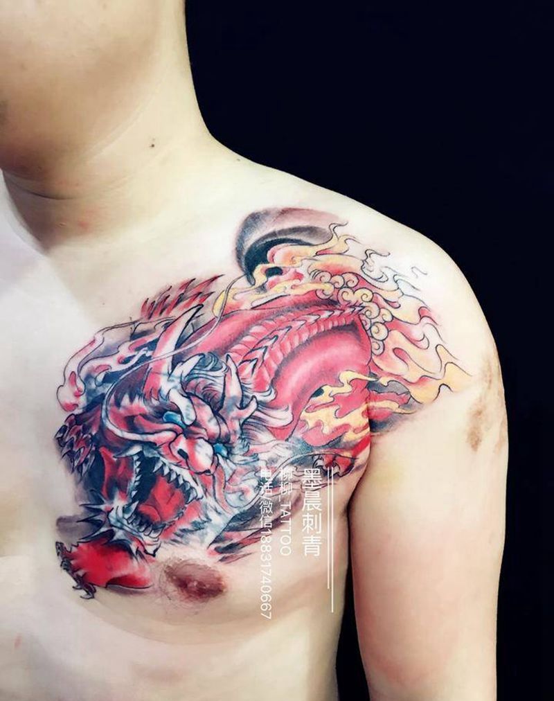 貔貅覆盖纹身图片