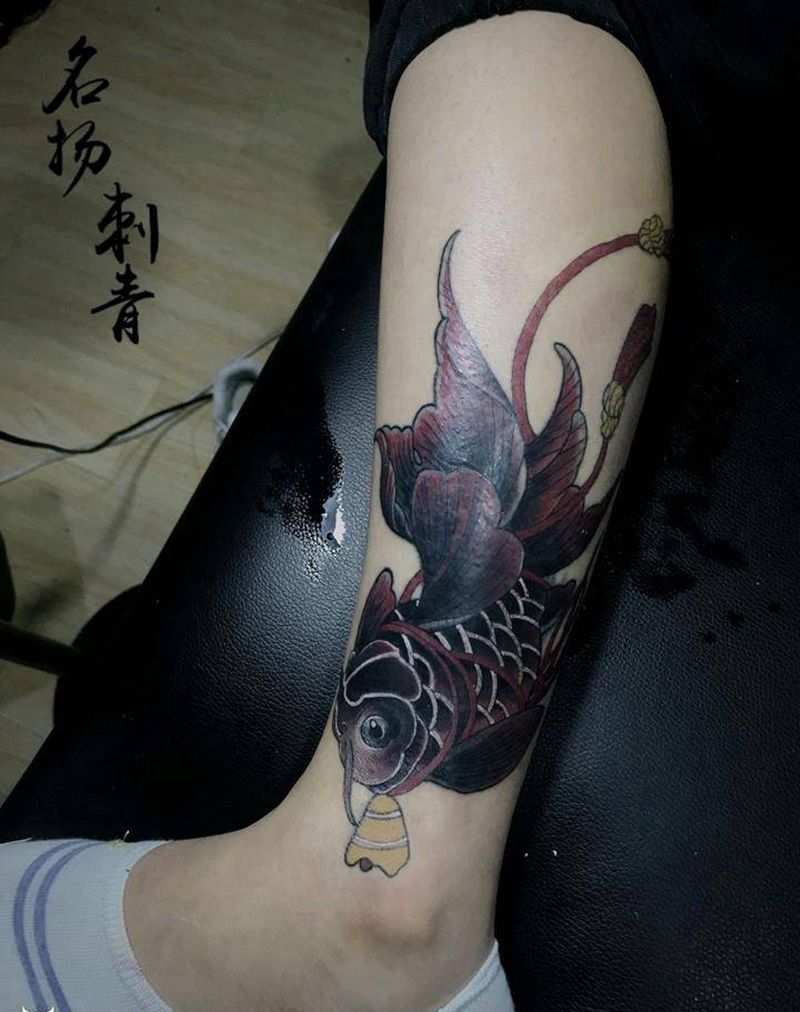 遮盖纹身图片_腿部老传统New School纹身图案