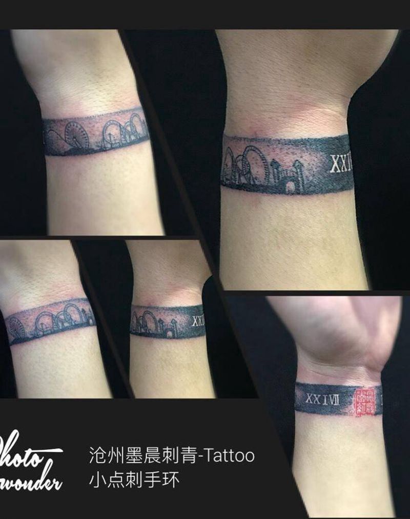 点刺手环纹身图片