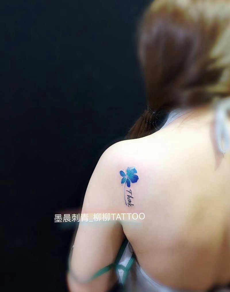 花朵英文纹身图片