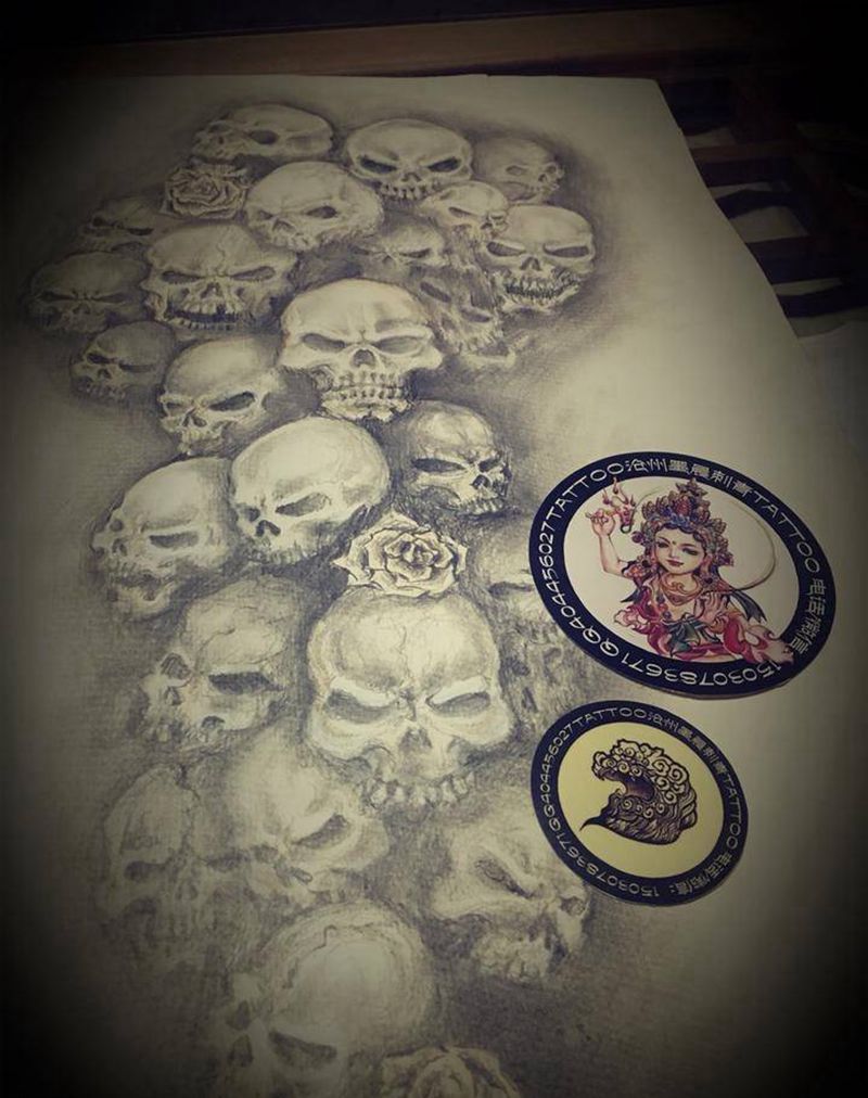 纹身手稿纹身图片