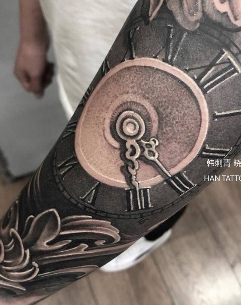 钟表纹身图片