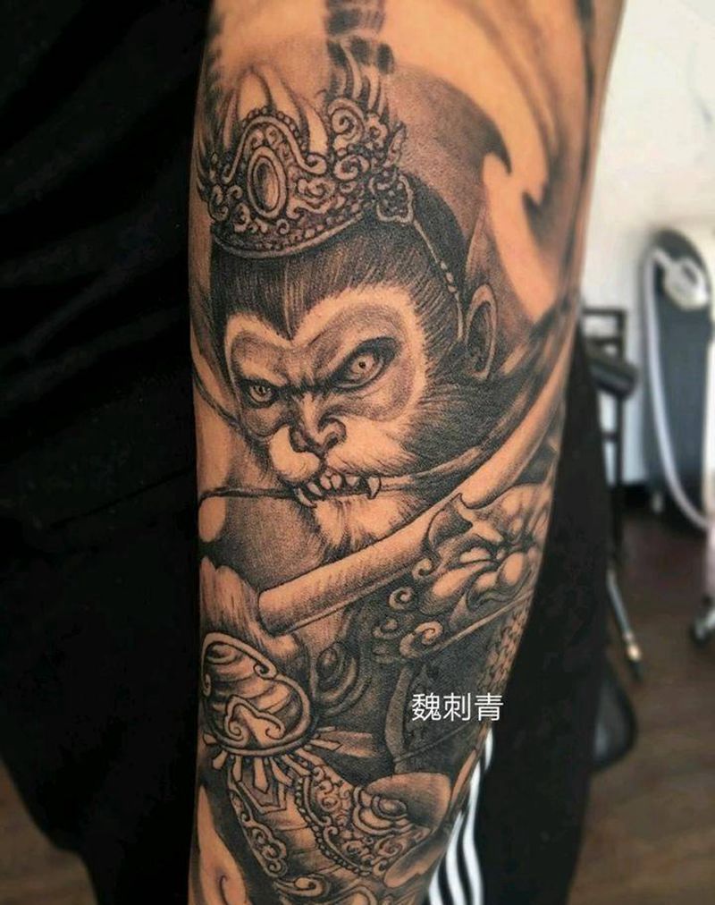 猴纹身图片