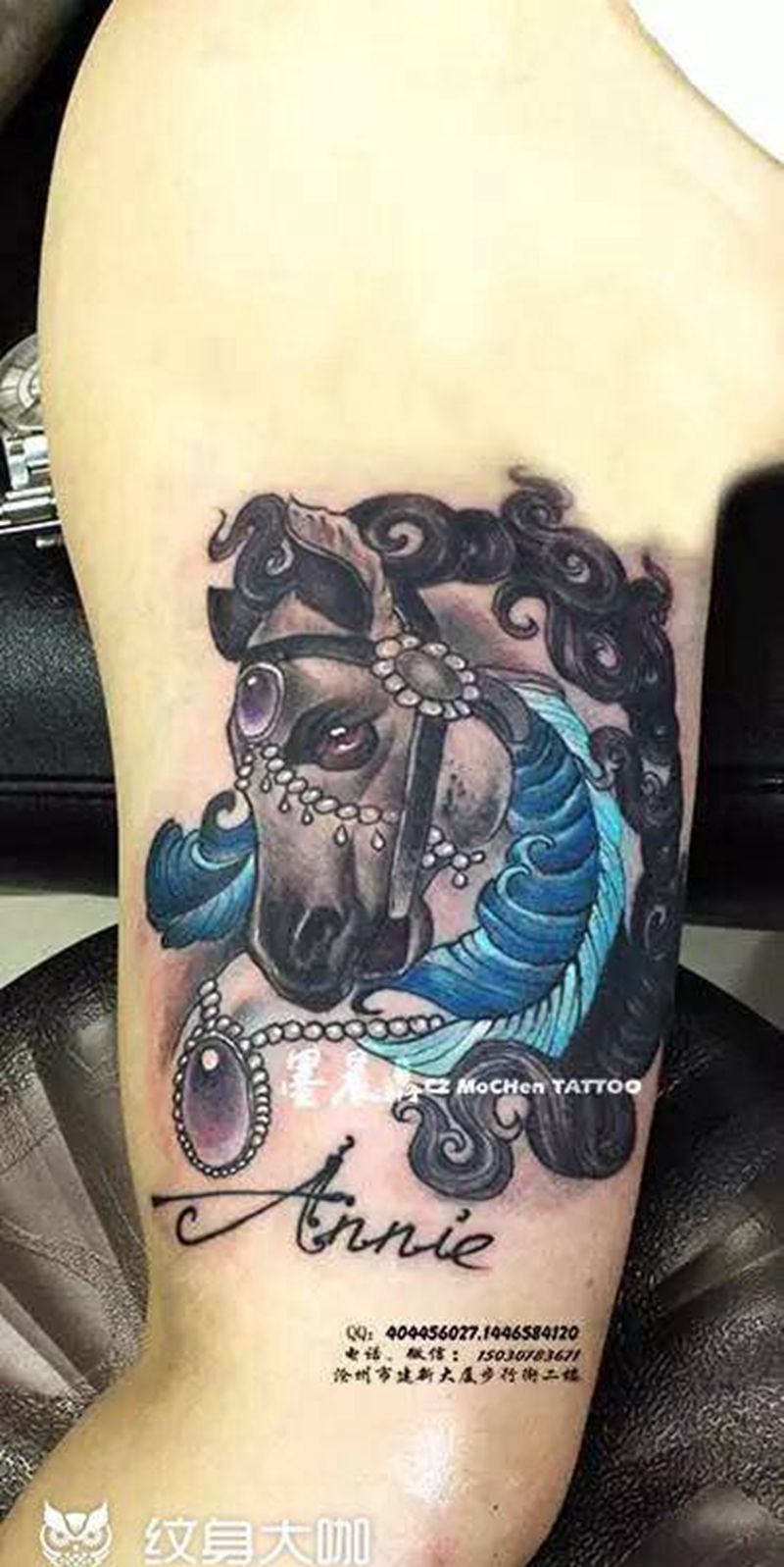 马纹身图片