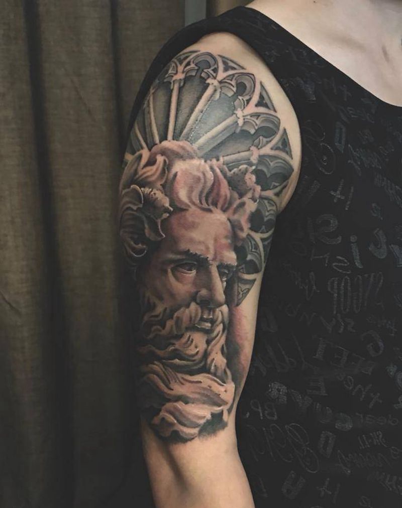 波塞东纹身图片