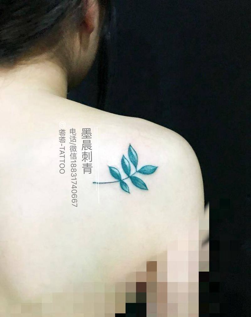叶子纹身图片