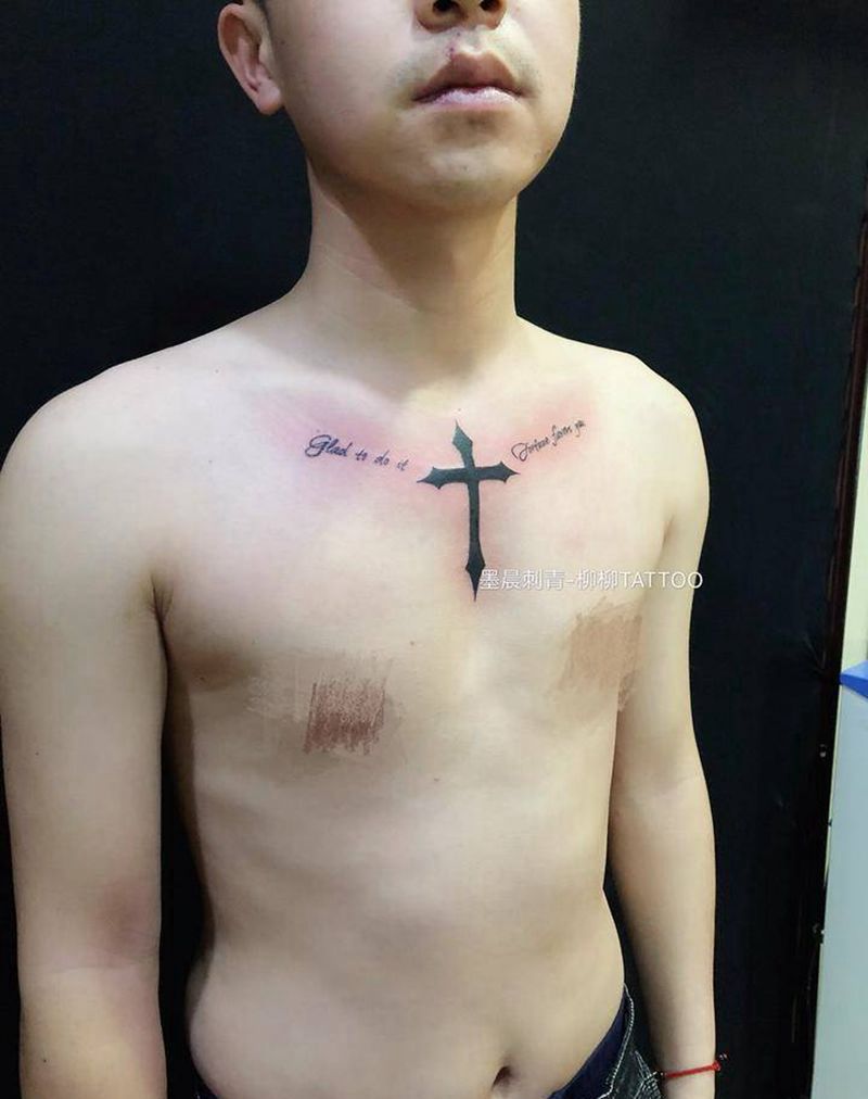 十字架纹身图片