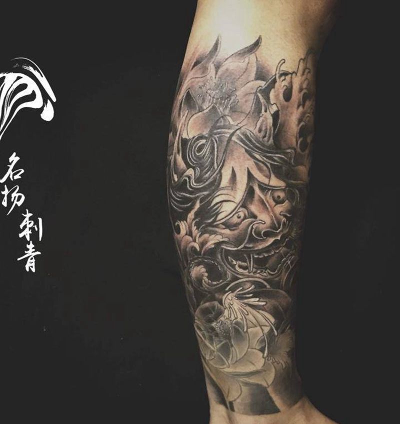 包小腿纹身图片