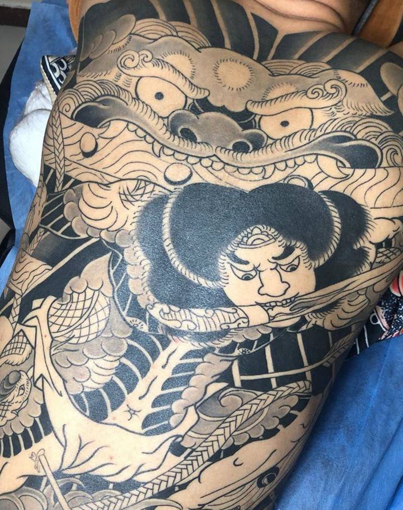 张顺破水门纹身图片