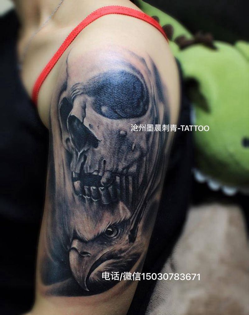 素描风格纹身图片