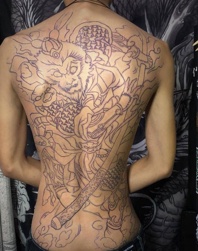 孙悟空纹身图片