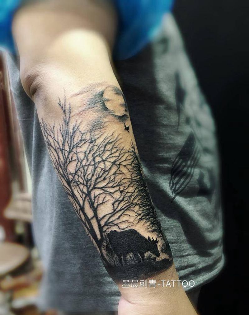 森林纹身图片
