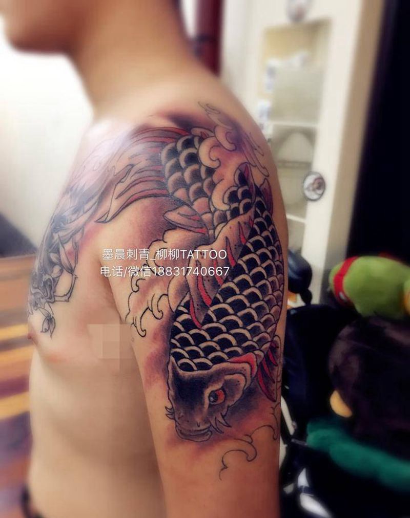 大臂鱼纹身图片
