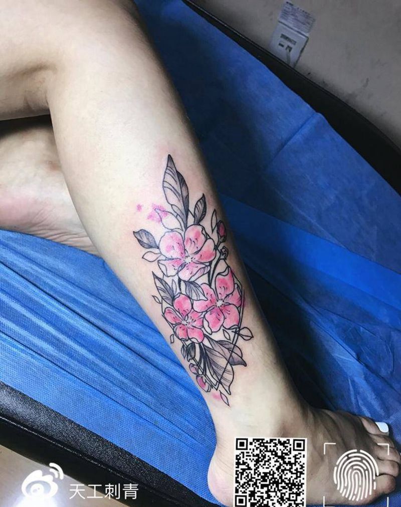 桃花纹身图片