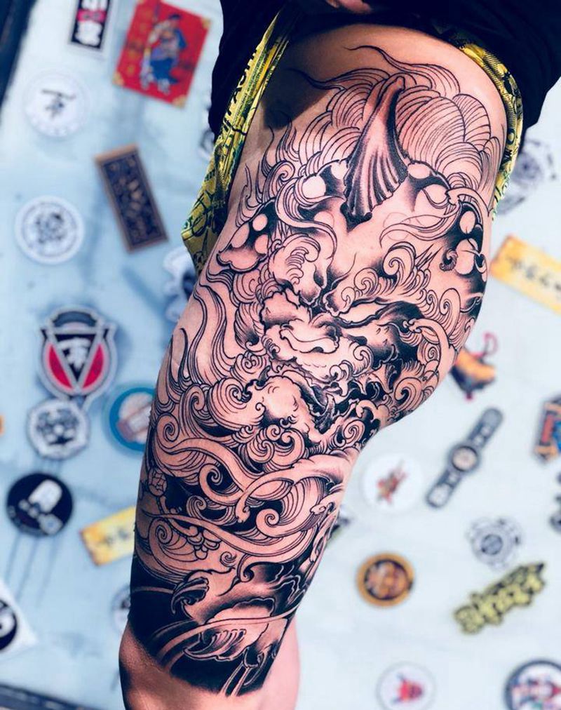 待上色纹身图片