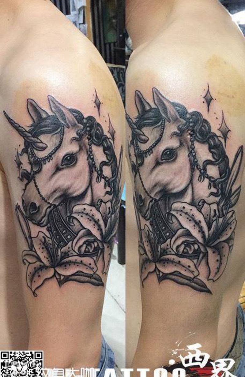 马纹身图片