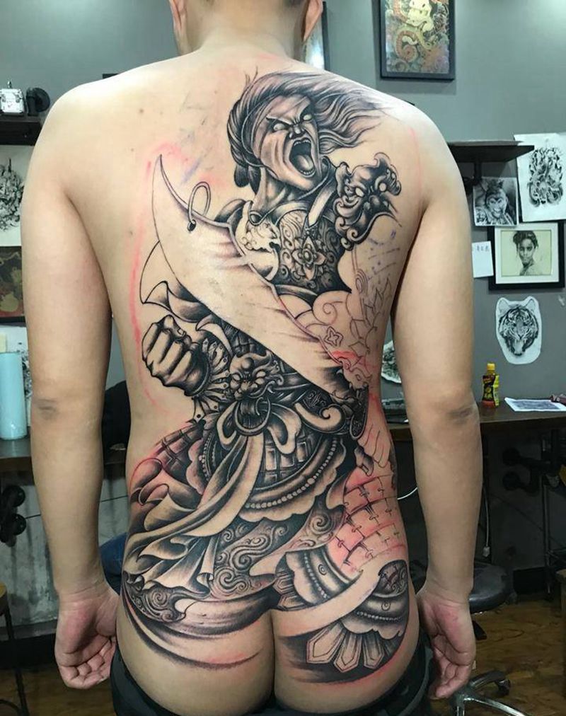 战神-白起纹身图片