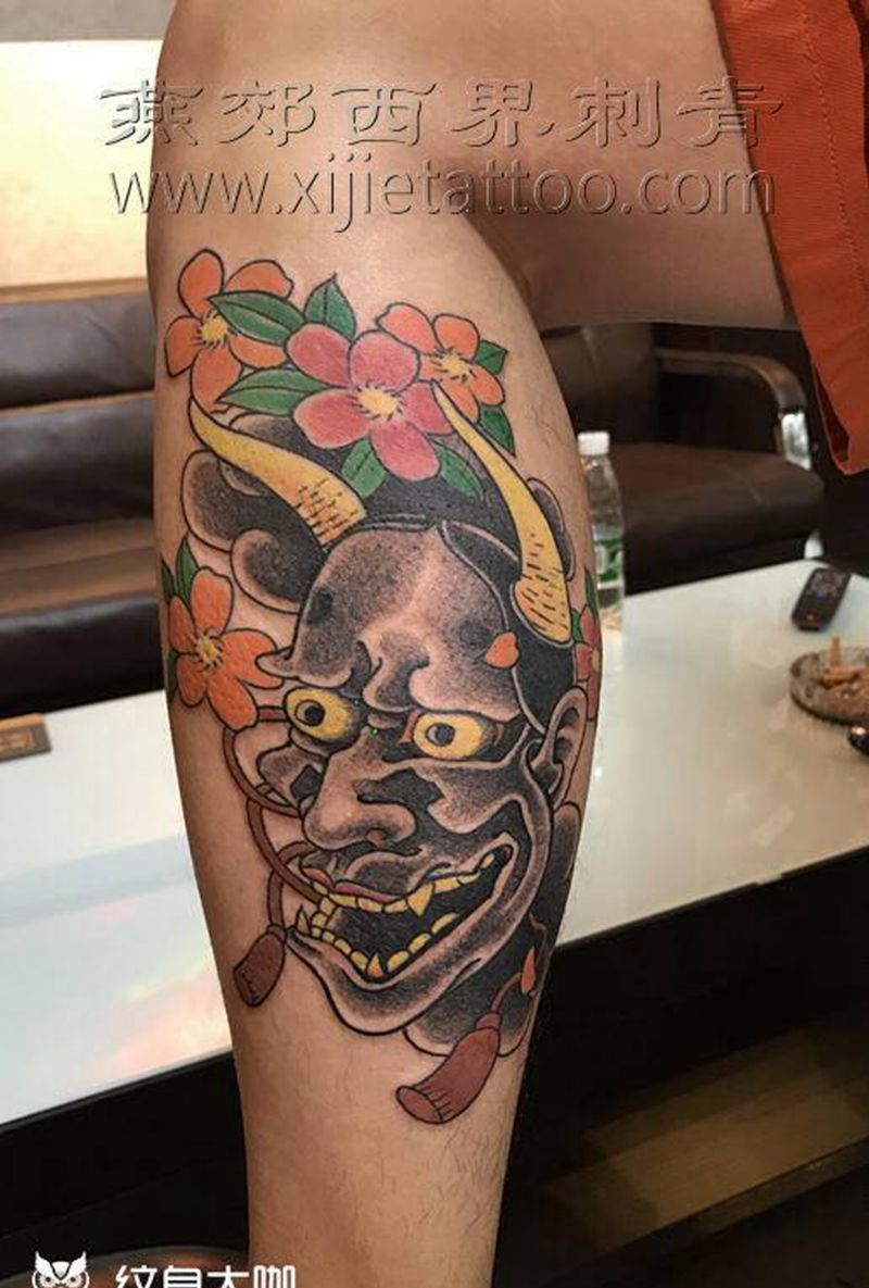 般若圆针打雾纹身图片_手臂老传统纹身图案