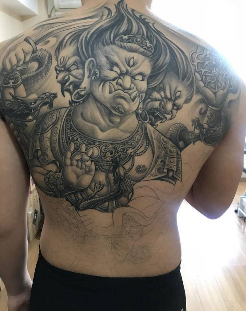 秽迹金刚纹身图片_新传统纹身图案