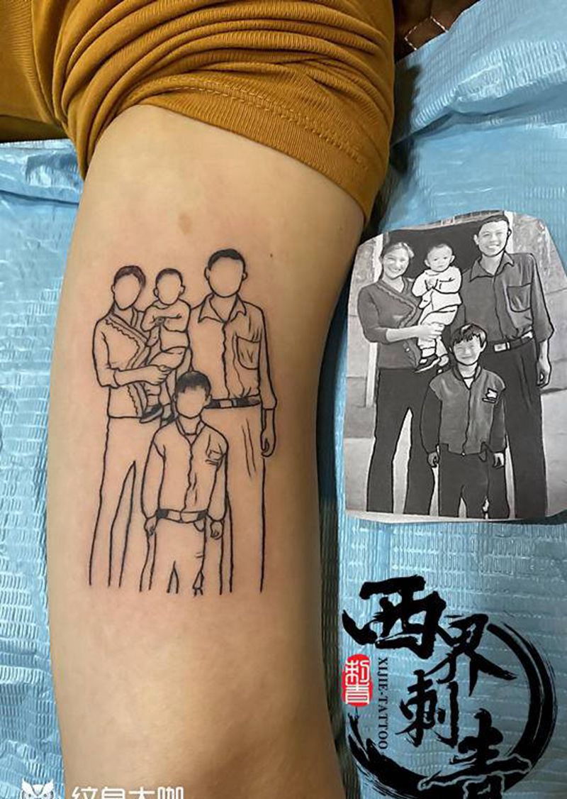 照片简笔画纹身图片_手臂手部几何纹身图案