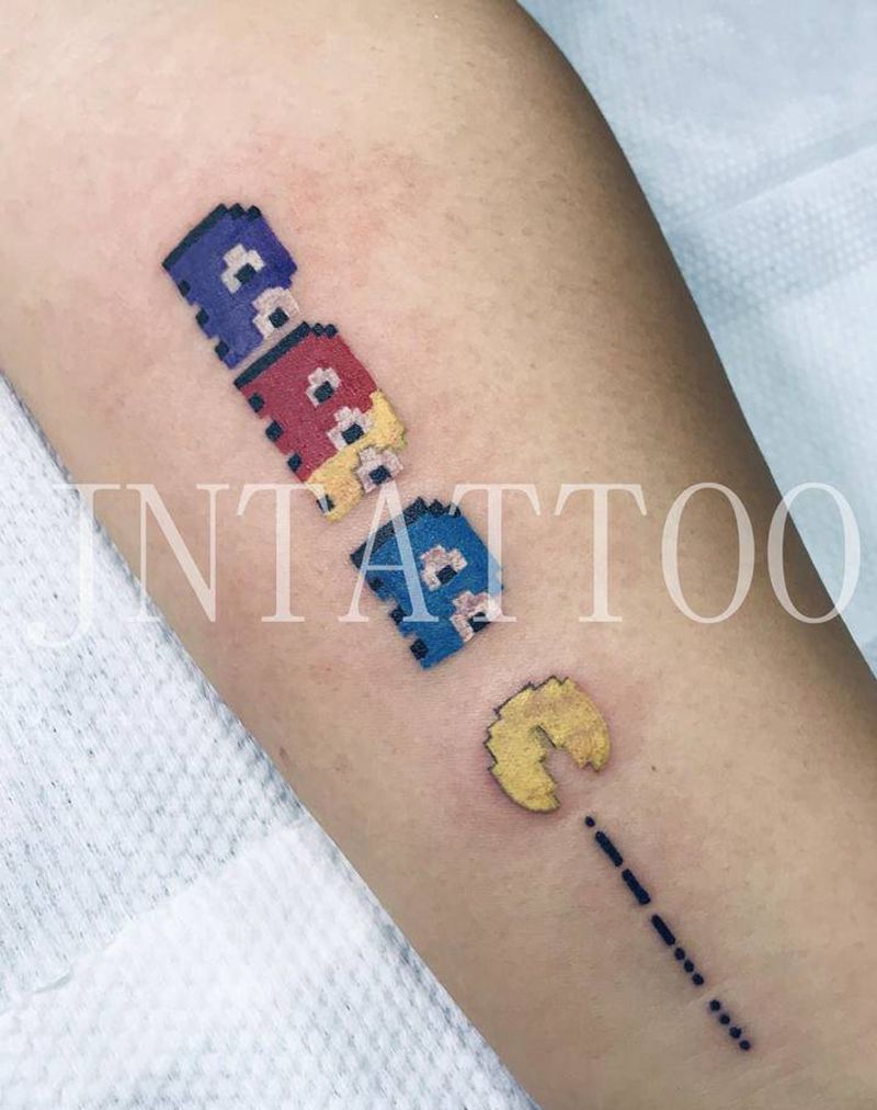 摩斯密码纹身图片_手臂New School纹身图案