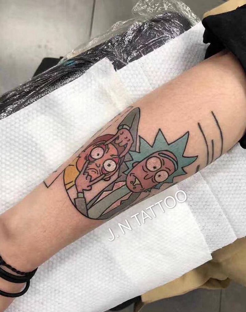 这是姥爷?纹身图片_New School纹身图案