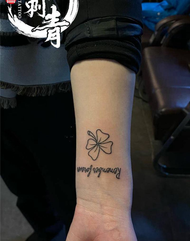 小臂 字母小清新纹身图片_手臂花体字小清新纹身图案