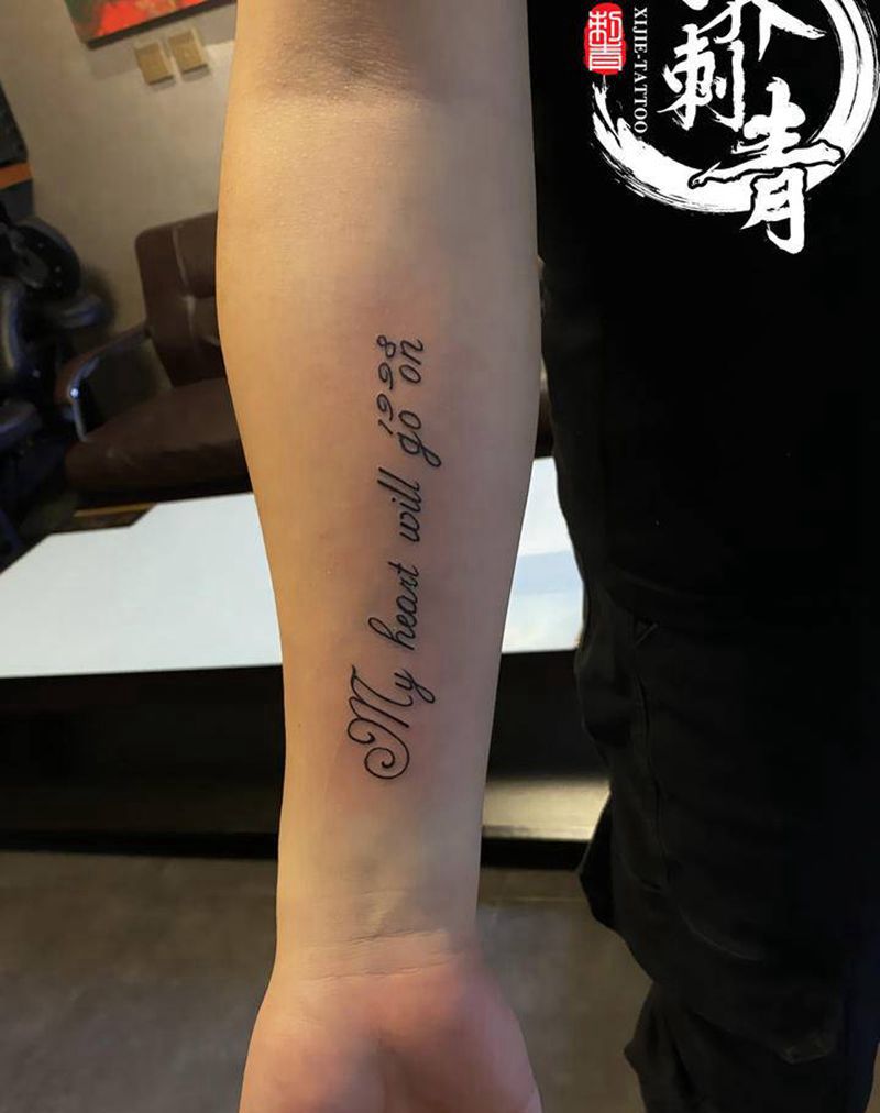 小臂 字母纹身图片_手臂花体字纹身图案