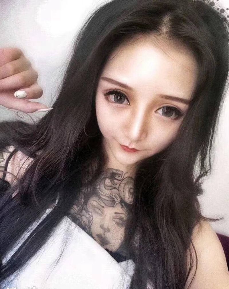 买家秀纹身图片_胸部纹身图案